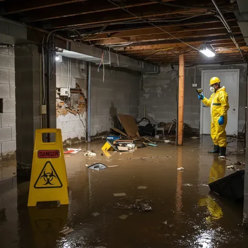 Flooded Basement Electrical Hazard in Strawberry Point, IA Property